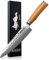 Wusaki Damas 10Cr Couteau de Chef Lame Damas 20cm Acier Inoxydable et Manche en Bois d'Olivier - Vendu dans un coffret cadeau