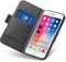 Aunote Coque pour iPhone 7 Plus/8 Plus, Housse de Protection Étui à Rabat/Clapet Folio, Cuir Portefeuille Pochette Porte Carte, Flip Apple Smartphone Portable Protege Téléphones Cover Case.Book Noir