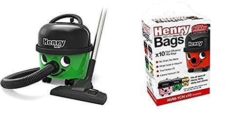 Henry Pet PET200 Bagged Cylinder Vacuum, 9 Litre, 620 Watt + Henry NVM-1CH/907075 HepaFlo Vacuum Bags
