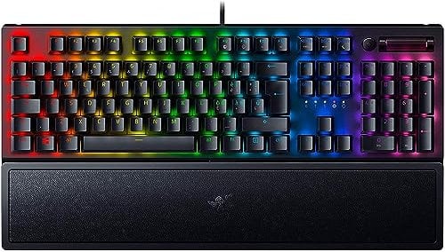 Razer BlackWidow V3 Green Switch Clavier de Gaming avec éclairage Chroma RVB, molette numérique Multi-Funtion et Touches multimédias, Repose-Poignets Ergonomique, Clavier Italien, Noir