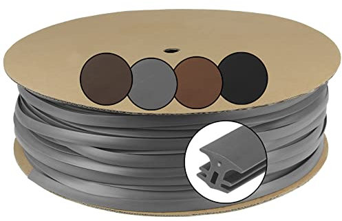 Montafox Fugendichtband Fugenband 25 m 50 m 100 m Breite 5-7 mm 7,5-10 mm Terrassenfugenband Fugendichtung Terrassendielen WPC Holz Stein Terasse Balkon, 5-7 mm/100 m/Grau