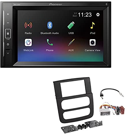 Pioneer DMH-A240BT 2-DIN Autoradio Bluetooth USB passend für Dodge RAM 2002-2006 schwarz