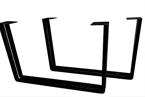 CasaXXl 2X Couchtisch Tischkufen aus Metall in schwarz - Robustes Tischgestell perfekt geeignet für Couchtisch, Beistelltisch, Wohnzimmertisch - 62 x 40 x 6 cm (Style 1)