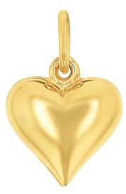 Amor Motivanhänger Unisex Damen Herren Anhänger, 1,5 cm, Gold, Herz, Kommt in Schmuck Geschenk Box, 2013374