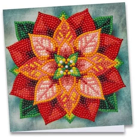 Ideen mit Herz Diamond-Painting-Grußkarte | 16 cm x 16 cm | 370 g/m² | Inkl. Umschlag & Werkzeug (Mandala 3)