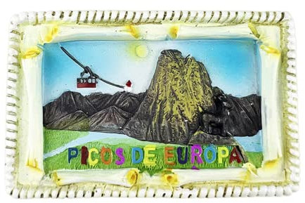 Picos de Europa Spain Refrigerator Magnet Travel Souvenir Fridge Decoration 3D Magnetic Sticker Hand Painted Craft Collection
