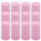 Stumpenkerze Höhe 11,5 cm Ø 6 cm lange Brenndauer Rund-Kerze Säulenkerzen Kerzen-Deko Tafelkerzen Weihnachts-Kerzen Hochzeit (pink, 12)