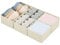 DIMJ Drawer Organizer, Foldable Fabric Storage System, Drawer Inserts for Cupboards, Wardrobe Organiser for Clothes, Beige, Pack of 4