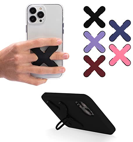 AIKLO | Soporte y Agarre de Móvil | Sujeta móvil Mano de Forma Segura con un Dedo. Apoya la Anilla del Grip en Horizontal para Ver Videos | Accesorio Universal para iPhone, Samsung, Xiaomi, etc.