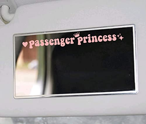 Passagier Prinzessin Aufkleber Lustige Auto Aufkleber Aufkleber LKW Auto Zubehör für Rückspiegel Fenster JDM Vinyl Buchstaben Aufkleber für Männer Frauen Mädchen Niedliche Königin - Rosa