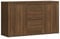 vidaXL Sideboard, Kommode mit viel Stauraum, Schrank mit 4 Schubladen 2 Türen, Mehrzweckschrank Anrichte für Wohnzimmer, Braun Eichen-Optik 120×36×69cm Holzwerkstoff