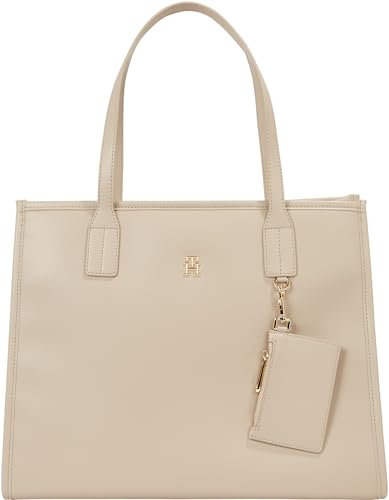 Tommy Hilfiger Femme TH City Tote AW0AW15690 Fourre-Tout, Beige (White Clay), OS