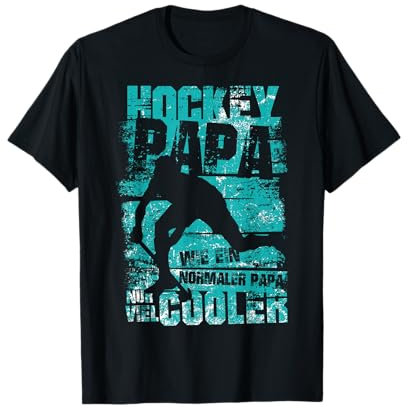 Hockey Papa Nur Cooler Vater Hockeyspieler Vatertag T-Shirt