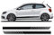 NIAVIS 2 Stück Racing Sport Seitenstreifen Rock Aufkleber, für VW, für Golf 5 6 7 8 Scirocco Polo CC Tiguan Arteon UP Passat ID4 Taos