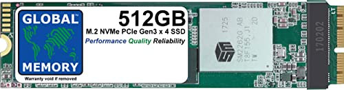 GLOBAL MEMORY 512GB M.2 PCIe Gen3 x4 NVMe SOLID STATE DRIVE (SSD) FOR MACBOOK AIR (MID 2013 - EARLY 2014 - EARLY 2015 - MID 2017)