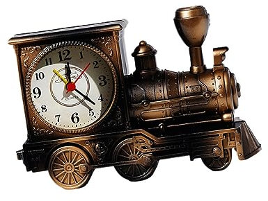 Warmhm Vintage Züge Ornamente Eisenbahn Kreative Wecker Desktop Ornament Für Student