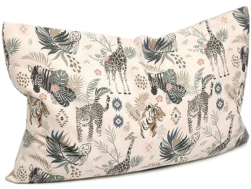 Rosmarin Duftkissen Kräuterkissen 30x20cm Bio-Baumwolle Wilde Tiere + Bio-Inlett - 100% naturrein. Rosamarin + Bio-Dinkelspelz