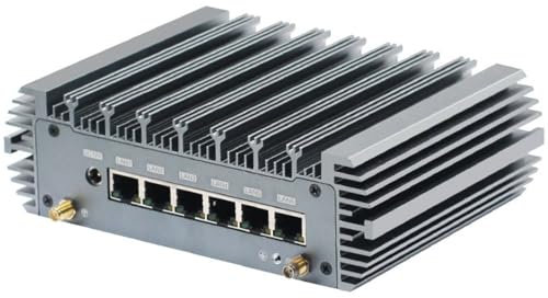 HSIPC 11th Gen i5 1135G7 Firewall Micro Appliance, Mini PC, Nano PC, Router PC(64G 1000G) with 6 RJ45, AES-NI, 2.5GBE,HDMI USB3.0 COM