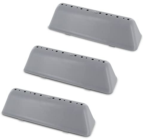 DEKAROX Set di 3 nervature per Whirlpool Bauknecht 48011104079 Indesit C00311134 180 x 55 x 50 mm, in plastica, 13 fori per lavatrice