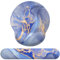 Giecy Keyboard Mouse Wrist Rest, Ergonomic Gel Mouse Wrist Rest Support Pad Pain Relief for Home Office Computer Laptops, Gaming,Typing (Blue Marble Set)