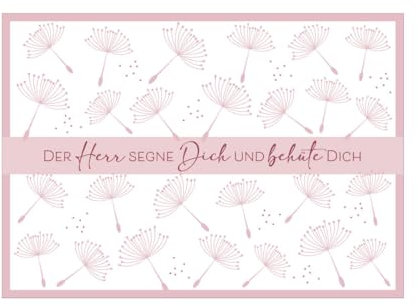 Praisent Edle Postkarte Pusteblume mit Spruch: Der Herr segne und behüte dich
