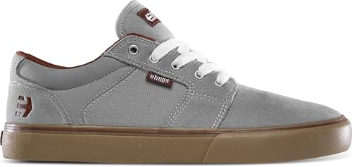 Etnies Herren Barge LS Skate Shoe, Grey/Gum/RED, 42 EU