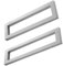 Generisch Wandkonsole Edelstahl Wandstütze Wandregal Waschtisch Regalträger NEU 400 x 150 x 30/30 mm / 2 er Pack inkl. Montagezubehör