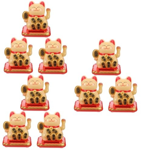Cabilock 3 Stück Ornament Winkende Katze Beweglicher Arm Auto Ornament Feng Shui Katze Chinesische Winkende Katze Maneki Winkende Statuen Maneki Katze Chinesische Katze