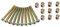 Hztuang - Tornillo hexagonal hueco, pernos, muebles con rosca M6 x 55 mm. Tuercas de barril. Tuerca de mueble de rosca cruzada para camas de sillas y camas