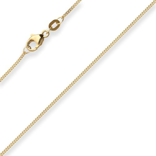 1,1mm Panzerkette Goldkette Collier Halskette aus 750 Gold Gelbgold 38cm