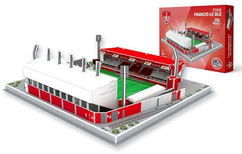 Megableu 3D Stadion Francis-Le BLE-Brest-Puzzle für Erwachsene und Kinder, einfache Montage: nummerierte Teile, kein Kleber oder Werkzeug erforderlich, ab 7 Jahren, Deko-Objekt, 678292