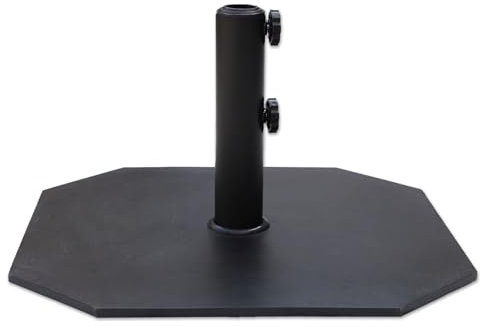 C-Hopetree 17,2 kg Stahlplatte Terrassenschirm-Basis, quadratisch, strapazierfähig, Standgewicht mit 4 Anti-Rutsch-Pads für den Außenbereich, Markt-Tischschirm, Schwarz