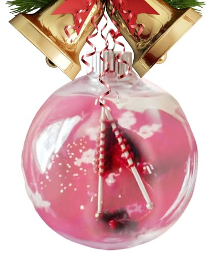 Strickende Weihnachtskugel-Ornamente – Weihnachtsgarn-Kugel-Ornamente, Strickkugel-Dekoration Mit Hängendem Reifen – Kristallklare Feiertags-Party-Kugel-Dekorationen Für Wohnzimmer, Schlafzimmer