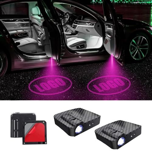 2PCS Custom Car Door Lights Projector, Customized Logo Car Door Step Courtesy Welcome Lights, Custom Logo Led Car Door Logo Lights LED Puddle Lights for All Cars
