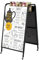 Nisorpa Kundenstopper Outdoor Plakatständer A1 Slide-in Flyer Aufsteller Doppelseitiges Display A-Board Werbeaufsteller Gehwegaufsteller mit Ablagetablett Beweglich Werbetafel mit Rollen Bilderrahmen