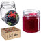 KADAX Petits pots de conserve, 200 ml, fi66 mm, mini pots à miel et épices, bocaux hermétiques, bocaux à conserves, verres, bocaux à conserves, verres ronds (baies d'été, lot de 50)