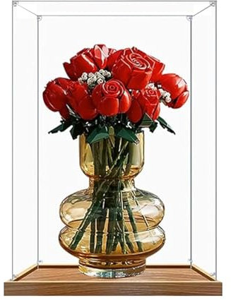 Vitrine en acrylique pour Lego 10328 Bouquet de roses - Étanche à la poussière - Transparent - 3 mm