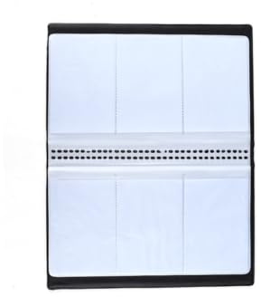 Porte-cartes de Visite 180 Compartiments Pvc Noir, Livre D'affaires | Format 18, 5x10, 8cm, pour Carte D’identité et Carte Professionnelle, Usage Maison ou Bureau
