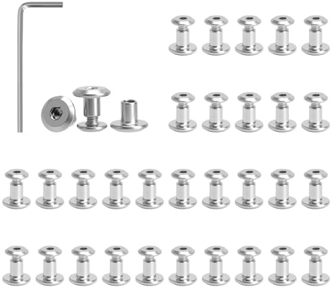 KQDRAVINE 30 Stück Verbindungsschrauben M3 mit Sechskantschlüssel, Hülsenschrauben M3 x 5mm, Möbelschrauben Möbelverbinder Schrauben Edelstahl, Schrankverbinder für Möbeln, Schränken und Holzbret