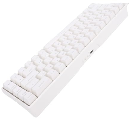 Plyisty Magnetische Hall-Effekt-Gaming-Tastatur, Mechanische Tastatur mit 60% Schnellauslösung und Seitlich Bedruckten Tastenkappen, Kabellose 3-Modus-RGB-Hintergrundbeleuchtung, (White)