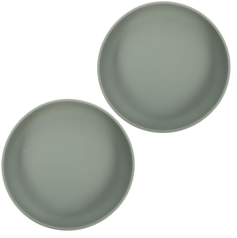 Anneome 2pièces Assiettes à Ventouse Anti-déversement Compartiments Modulables pour Adultes et Seniors Compatibles Lave-vaisselle avec Bords Surélevés