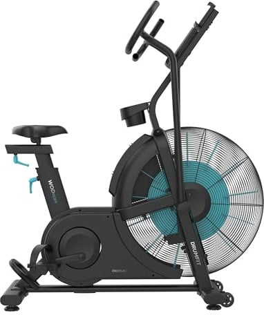 Cecotec DrumFit Airbike mit Luftwiderstand, Heimtrainer für Ganzkörpertraining, Cross-Training Fitnessfahrrad mit LCD-Monitor