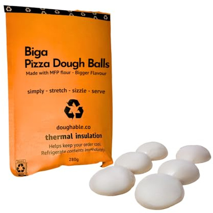 Biga Pizza Dough Balls - 250g - Optional Semolina & Proving Pots - by Doughable