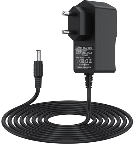 5V 2A Prise UE Dimensions du Plugin 5mm Externe 2.1 Interne mm Adaptateur CA CC pour Android TV Box MXQ Pro MX9 H96 T95Z X96 Prise électrique européenne (5V/2A)