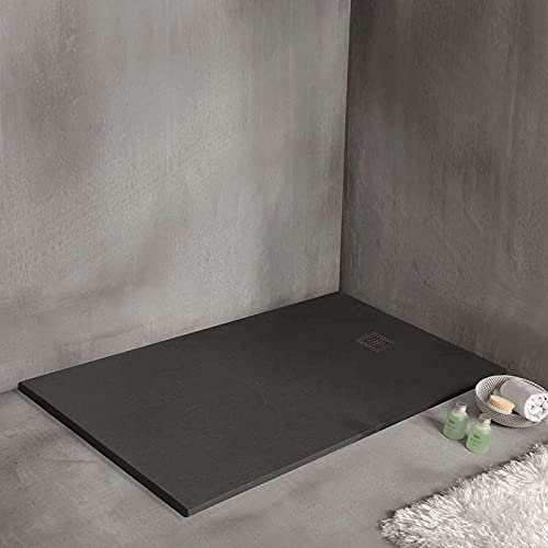 Receveur de douche STRATO extra plat, Noir - 180 x 100 cm - Luxtone