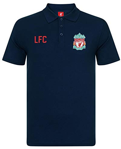 Liverpool FC Boys Polo Shirt Crest Kids Official Football Gift
