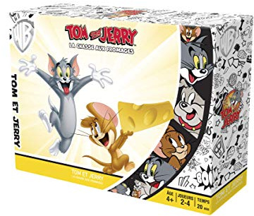 TOPI GAMES | Tom und Jerry Die Käsejagd | Gesellschaftsspiel für Kinder ab 4 Jahren | Brettspiel für die Familie | 2 bis 4 Spieler | 20 Minuten | Kooperativer und Wettbewerbsmodus | Geschenkidee | TJ