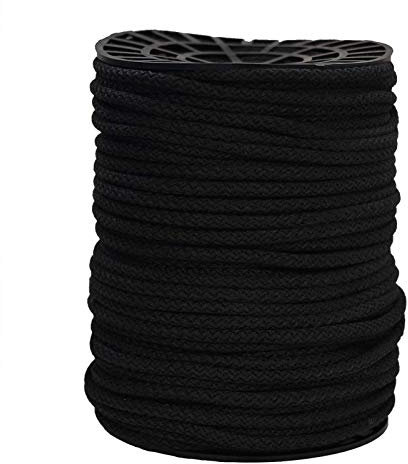 150m Polypropylen-Seil Ø 7mm auf Rolle Universalseil Kordel Schnur Farbwahl, Farbe:schwarz