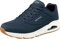 Skechers Men's Uno Stand on Air Sneaker, Navy Durabuck Trim, 10.5 UK
