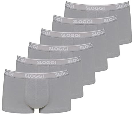 Sloggi Men's GO ABC Hipster 6P Briefs, STONE GREY, XL